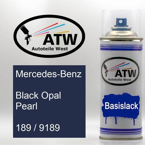 Mercedes-Benz, Black Opal Pearl, 189 / 9189: 400ml Sprühdose, von ATW Autoteile West.